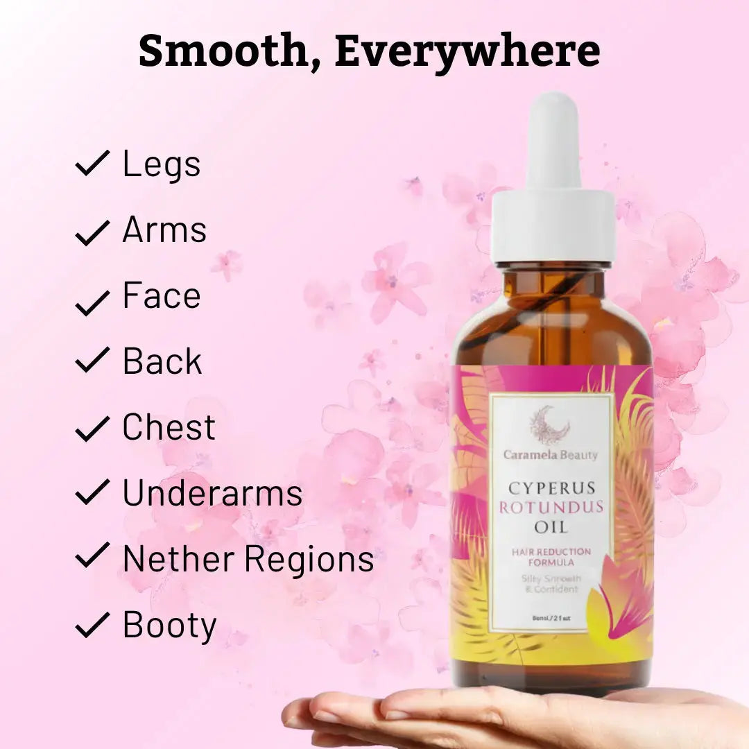 Caramela Beauty CyperusRotundus Oil for Natural HairReduction - 60ml/2oz