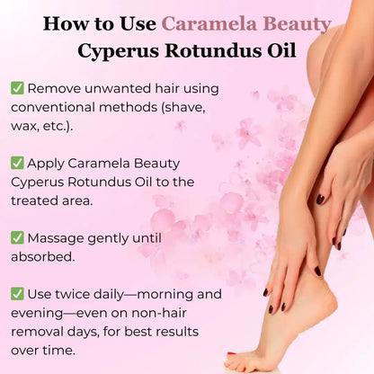 Caramela Beauty CyperusRotundus Oil for Natural HairReduction - 60ml/2oz