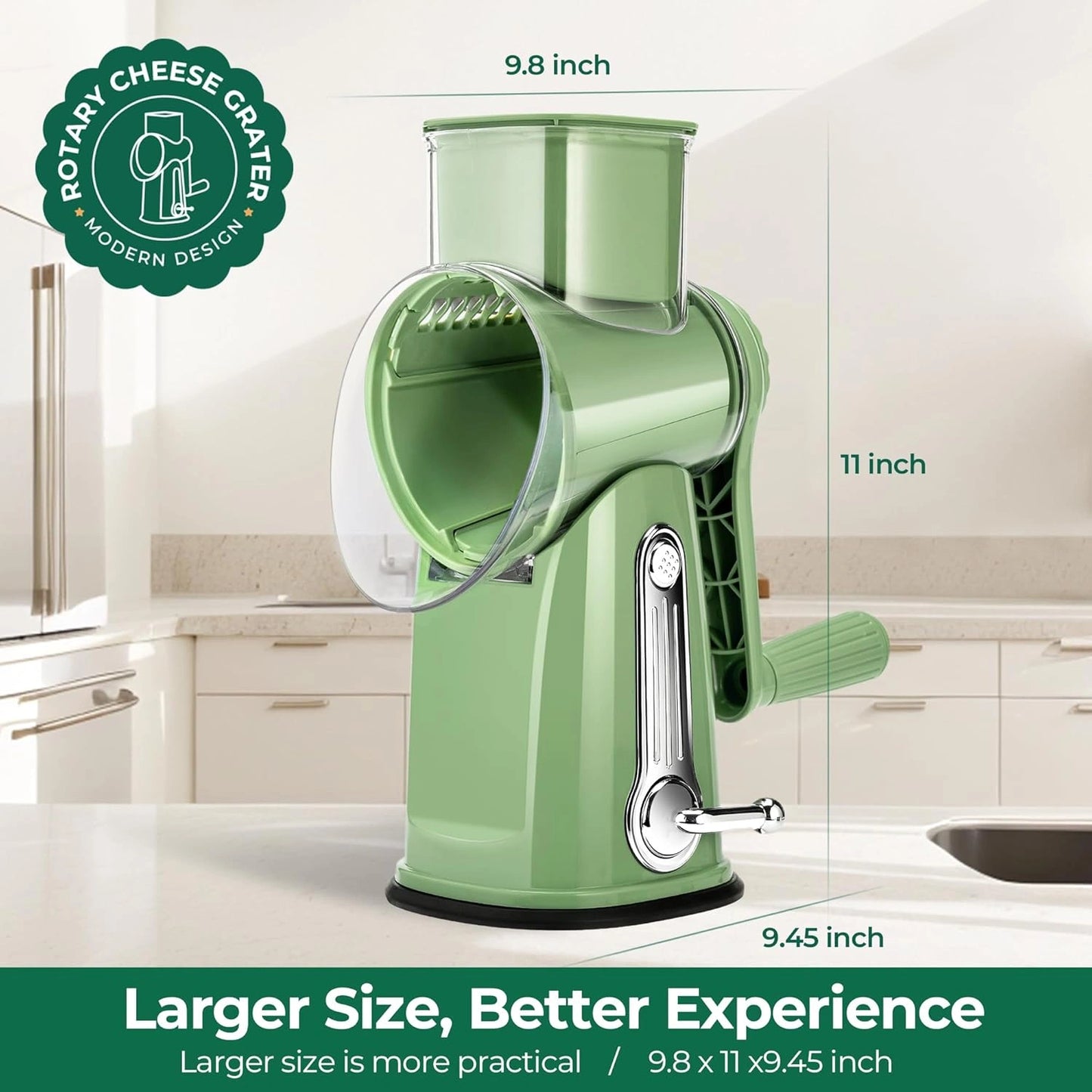 Effortless Prep, Masterful Results:The 5-in-1Ultimate Rotary Grater
