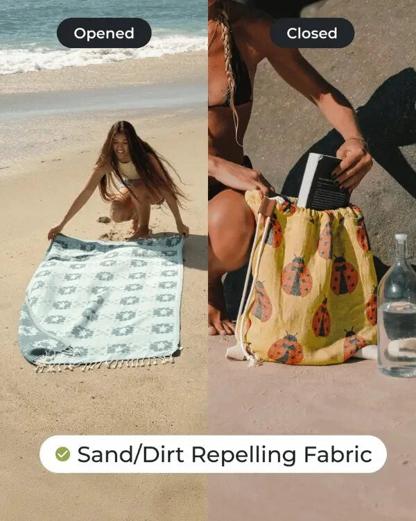 2-in-1 Beach Bag & XL Sand-FreeTowel
