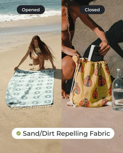 2-in-1 Beach Bag & XL Sand-FreeTowel