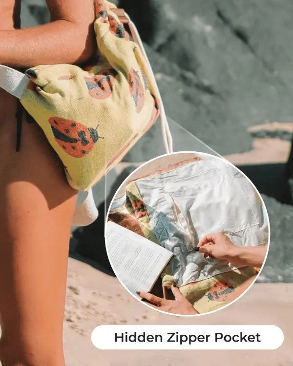 2-in-1 Beach Bag & XL Sand-FreeTowel