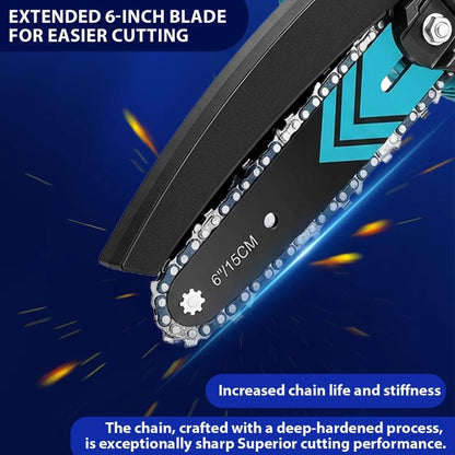 4/6-Inch Mini Chainsaw -3000mAhLong-Lasting Battery Power