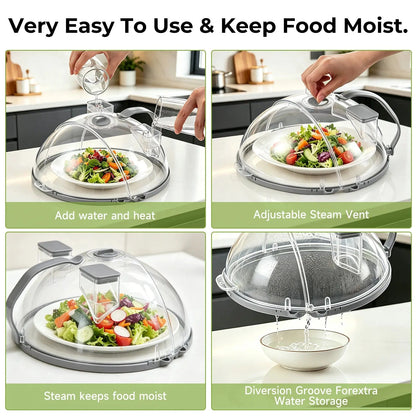 Collapsible Microwave SplatterCover & Food Steamer Guard