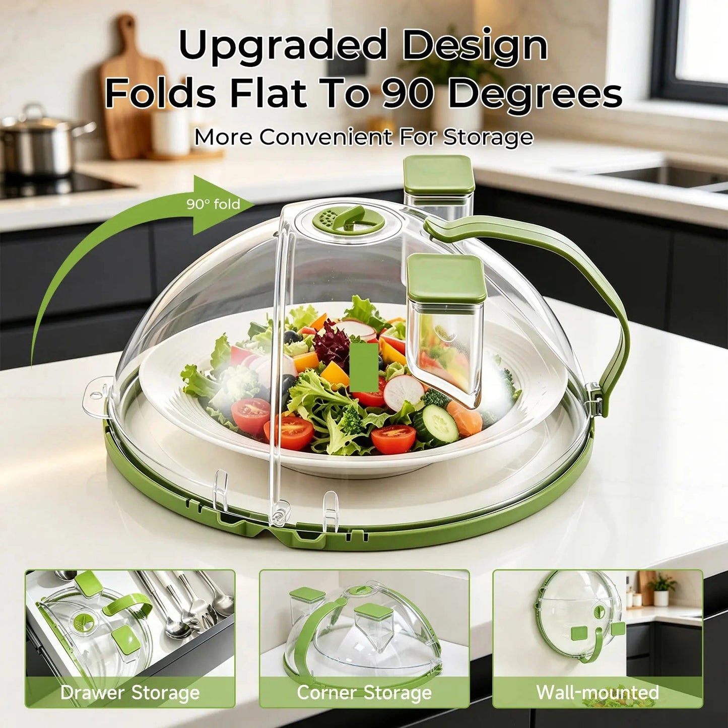 Collapsible Microwave SplatterCover & Food Steamer Guard