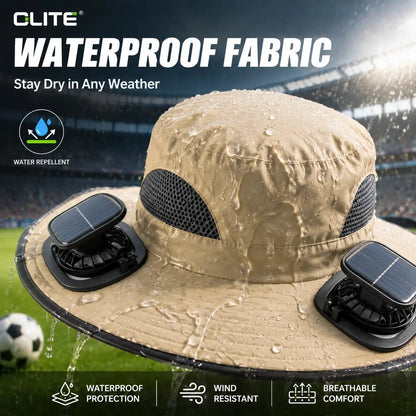 New Solar-Powered OutdoorCooling Fan Hat